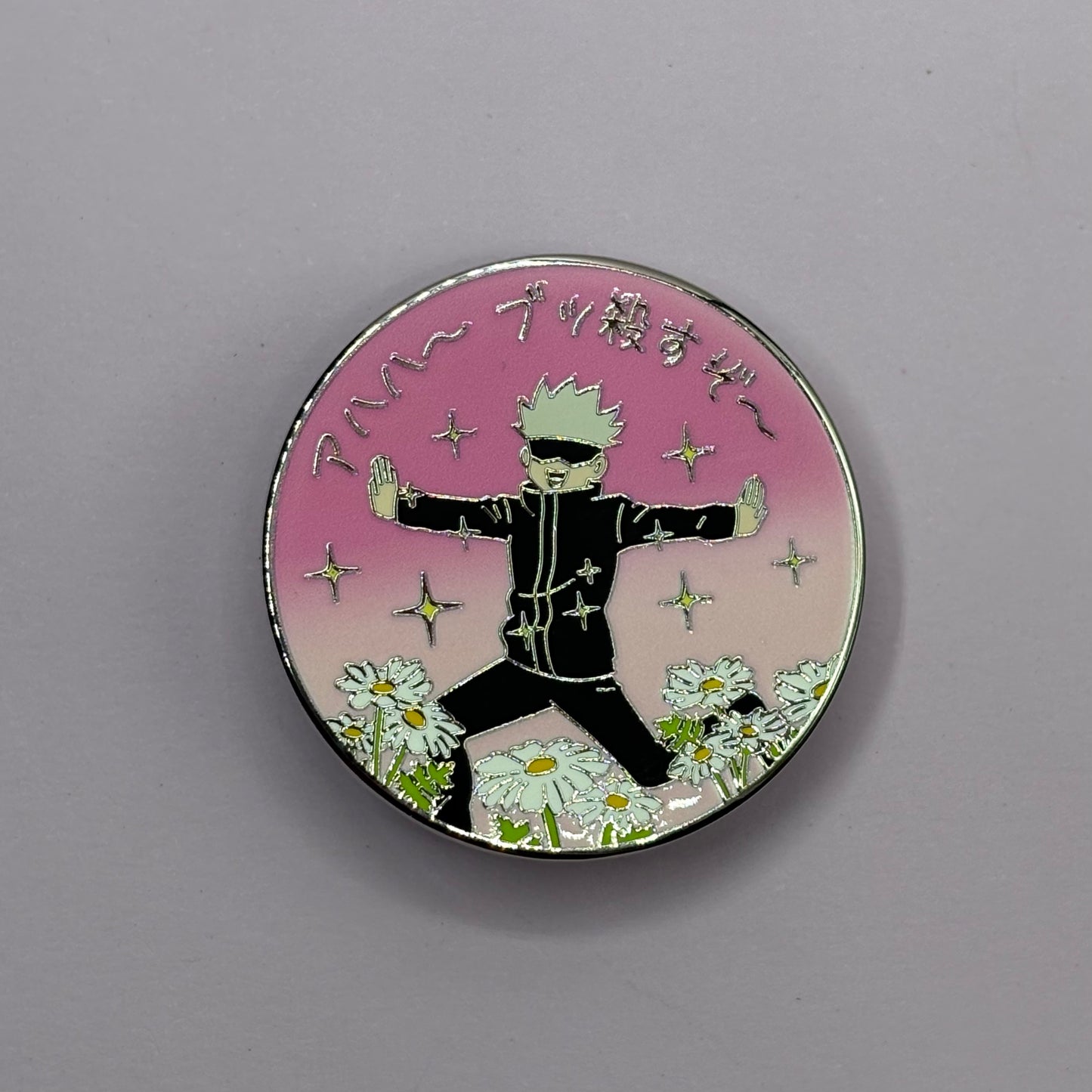 Jujutsu Kaisen Gojo "I Will Murder You!" Enamel Pin
