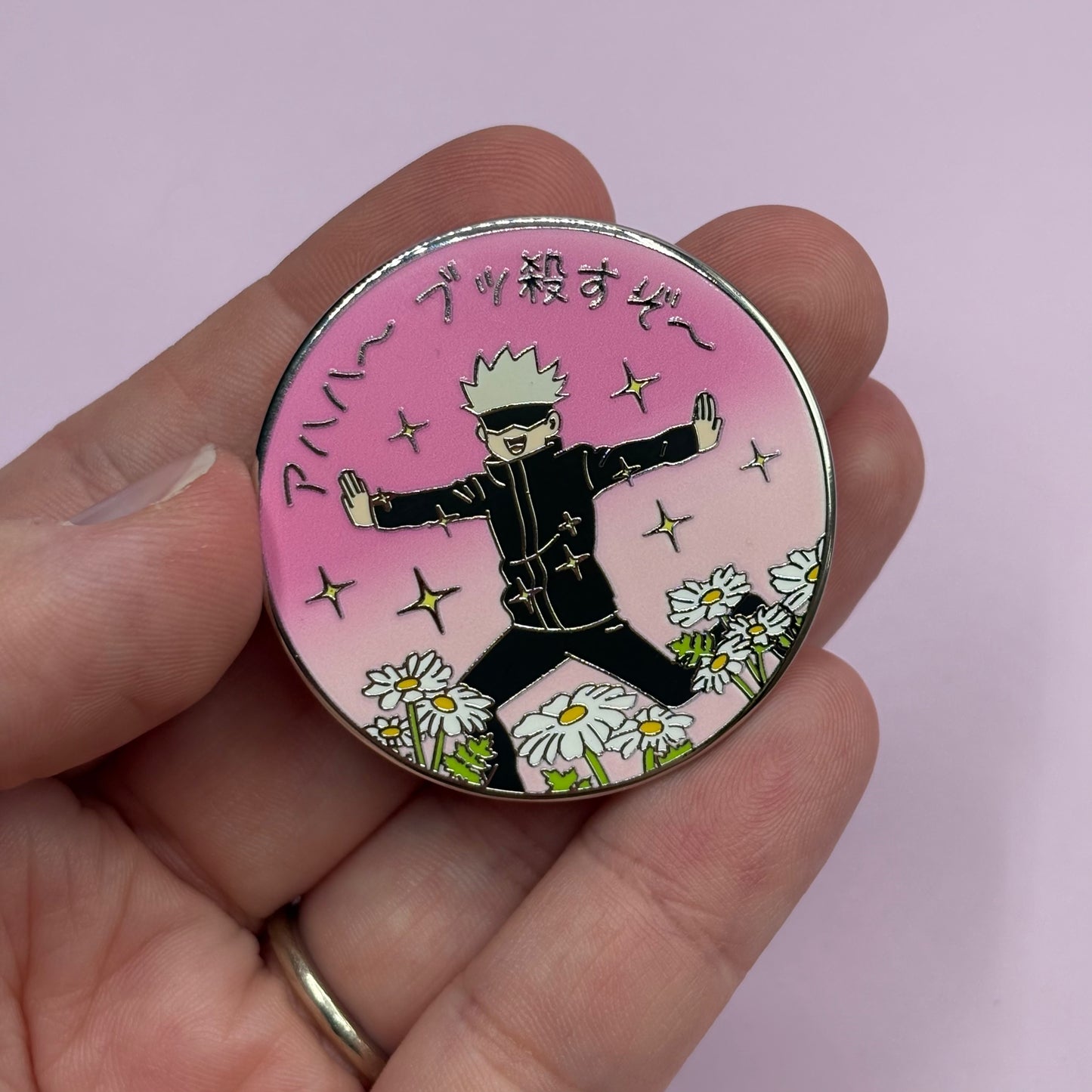 Jujutsu Kaisen Gojo "I Will Murder You!" Enamel Pin