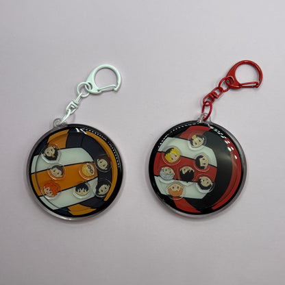 Haikyuu Nekoma Starting Lineup Shaker Keychain