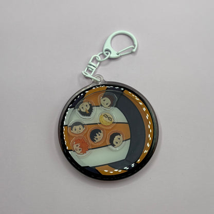 Haikyuu Karasuno Starting Lineup Shaker Keychain