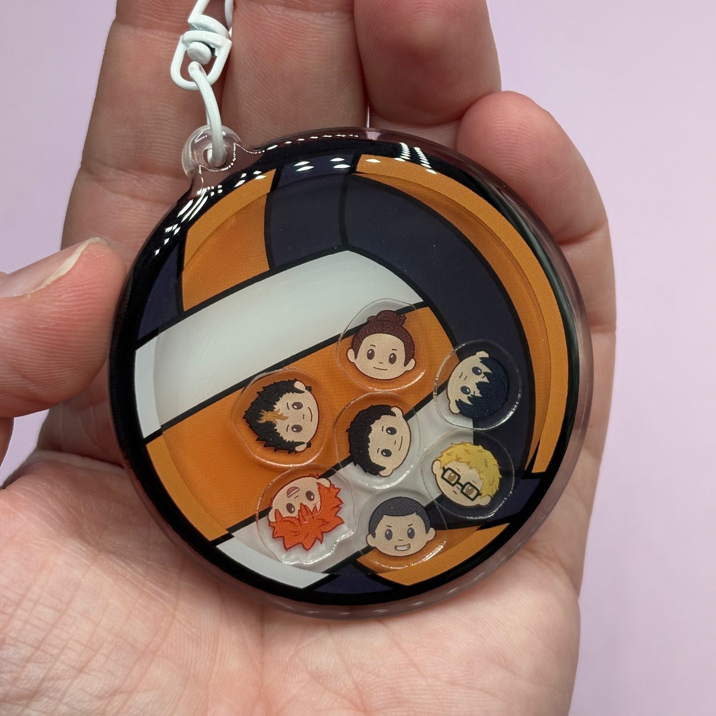 Haikyuu Karasuno Starting Lineup Shaker Keychain