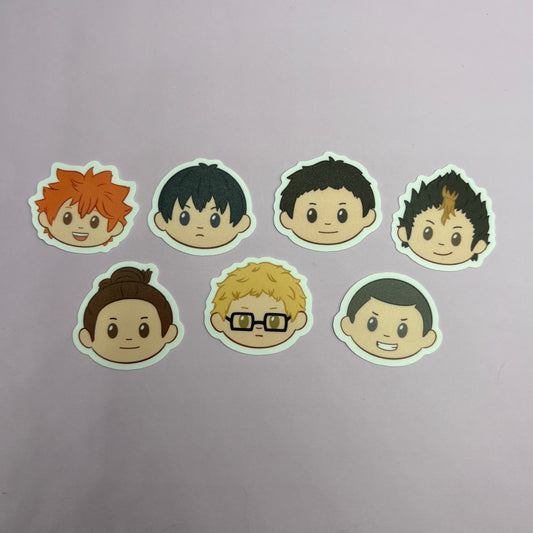 Haikyuu Karasuno Starting Line Up Cuties Stickers