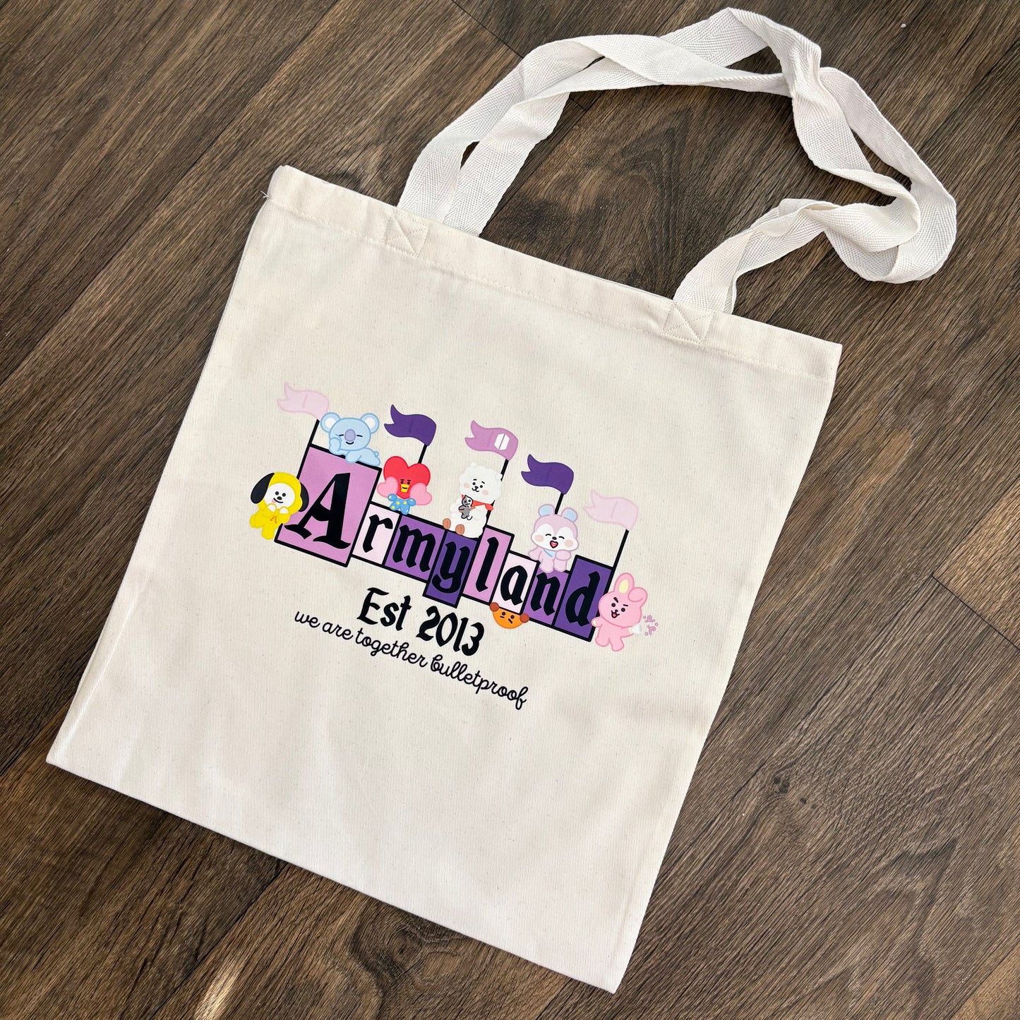 BTS Armyland Fandom Sign Tote Bag