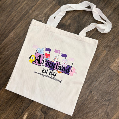BTS Armyland Fandom Sign Tote Bag