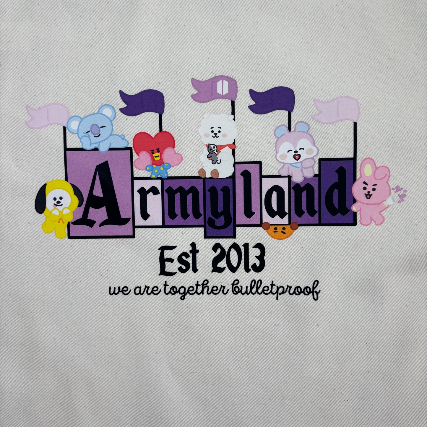 BTS Armyland Fandom Sign Tote Bag