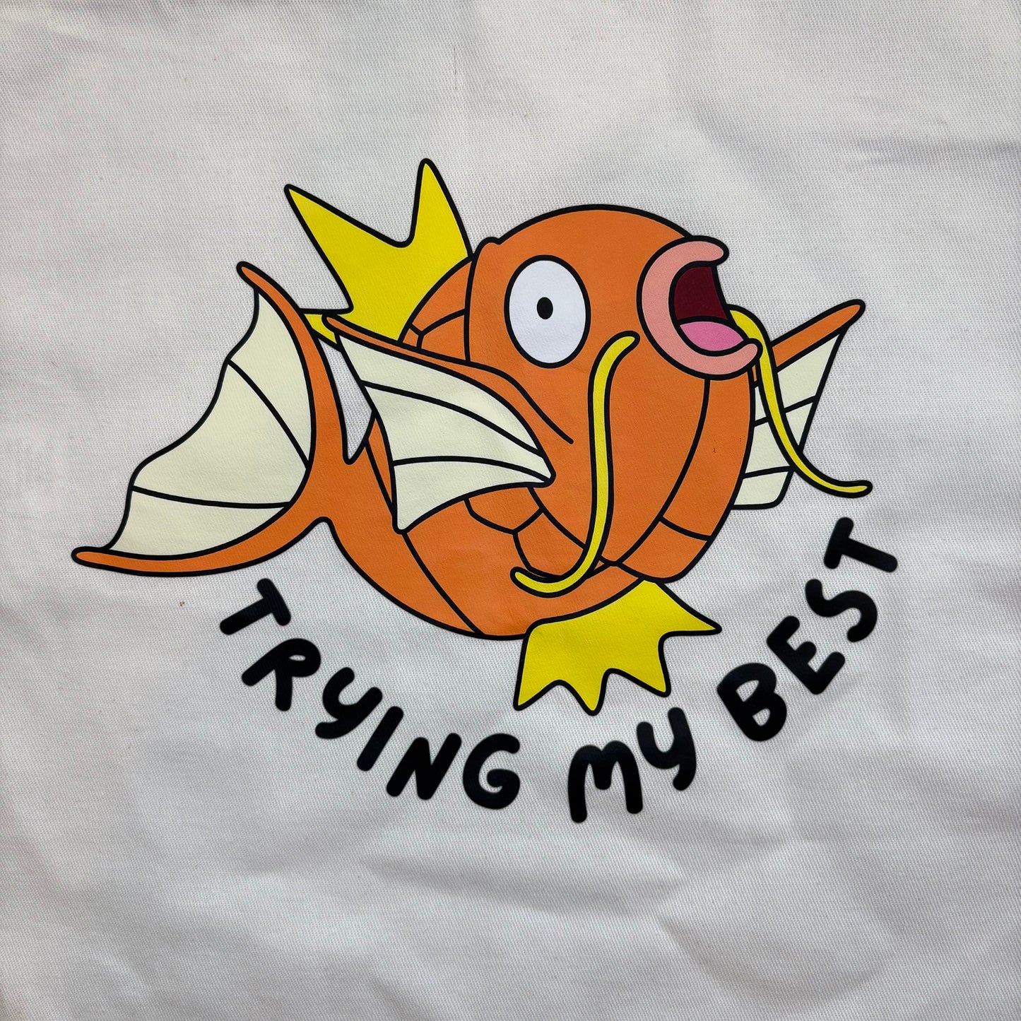 Magikarp Trying My Best Tote Bag