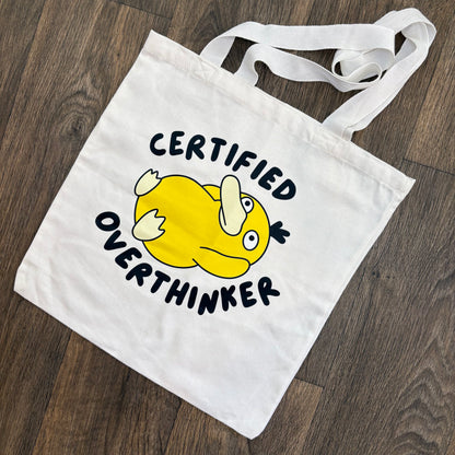 Psyduck Certified Overthinker Tote Bag