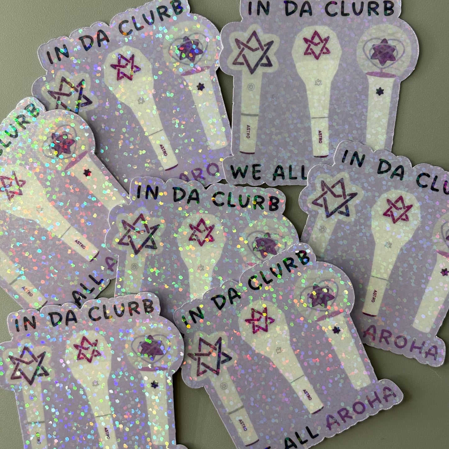 Astro “in da clurb, we all aroha” Lightsick Holographic Sticker
