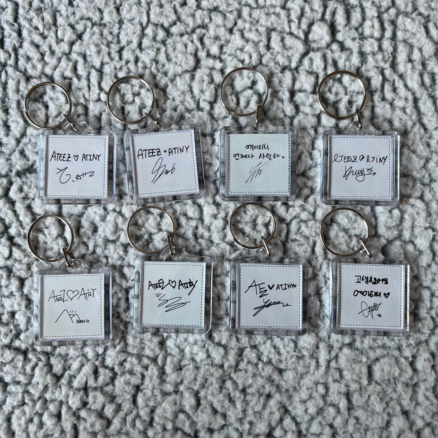 Ateez Aniteez Square Keychains