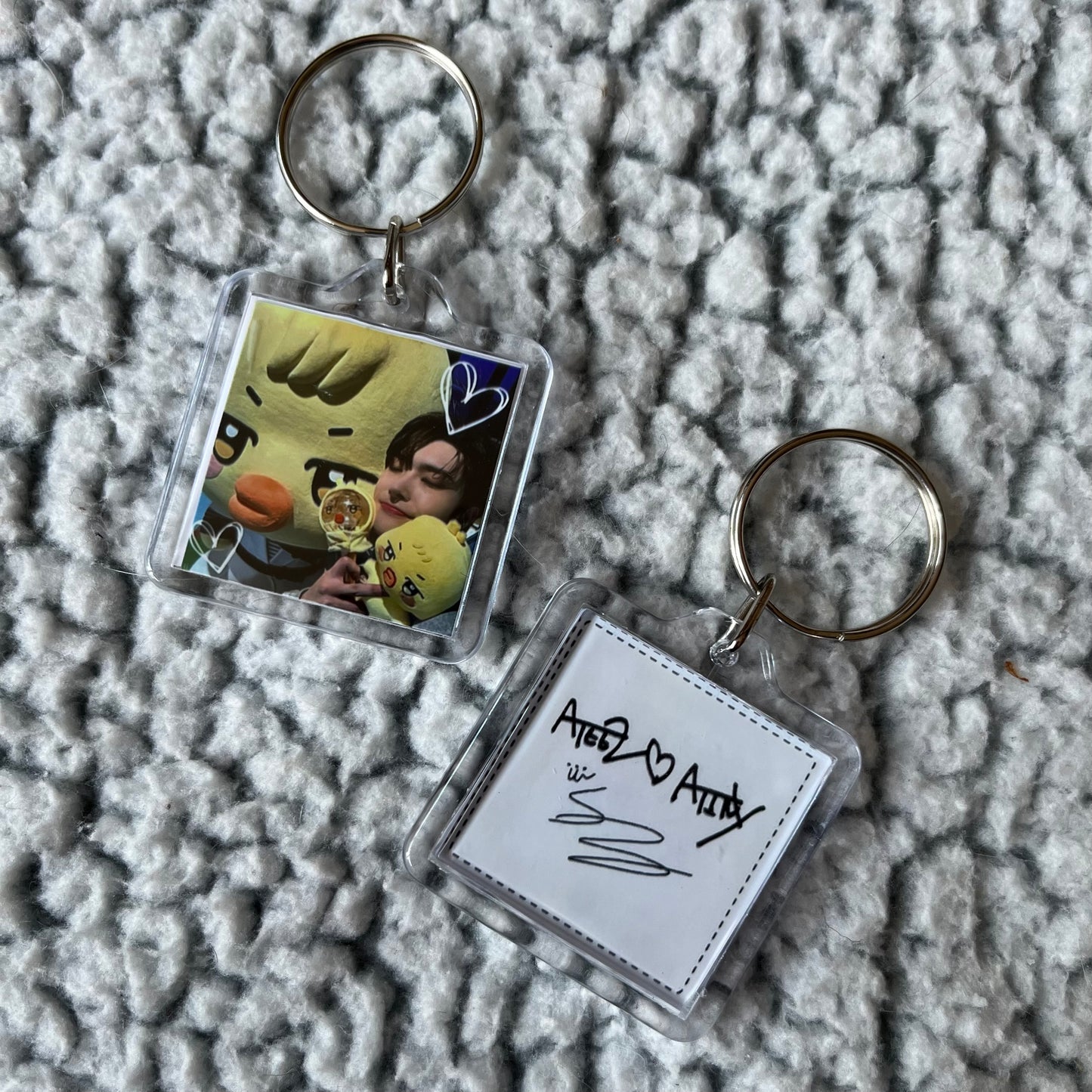 Ateez Aniteez Square Keychains