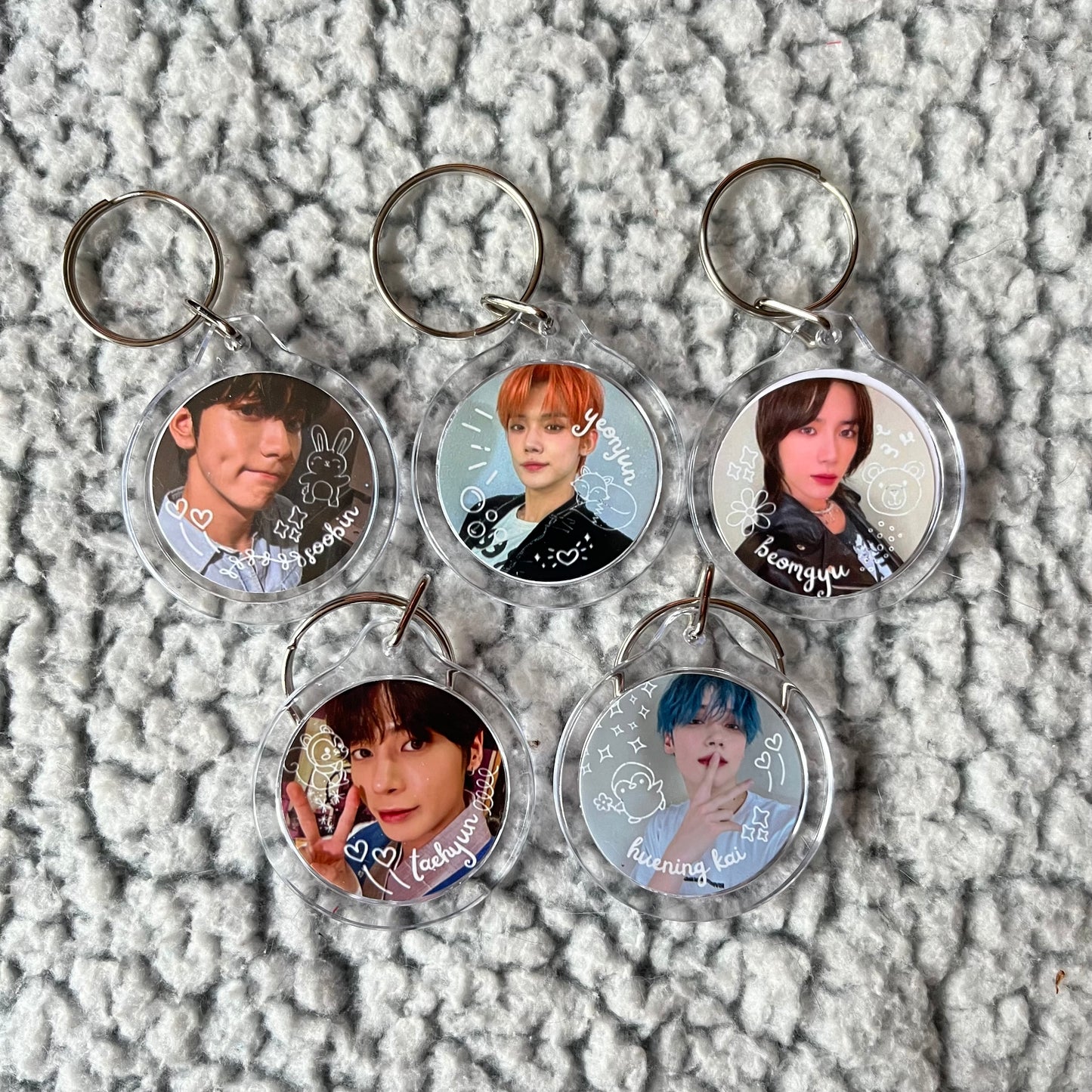 TXT Double-Sided Circle Keychain
