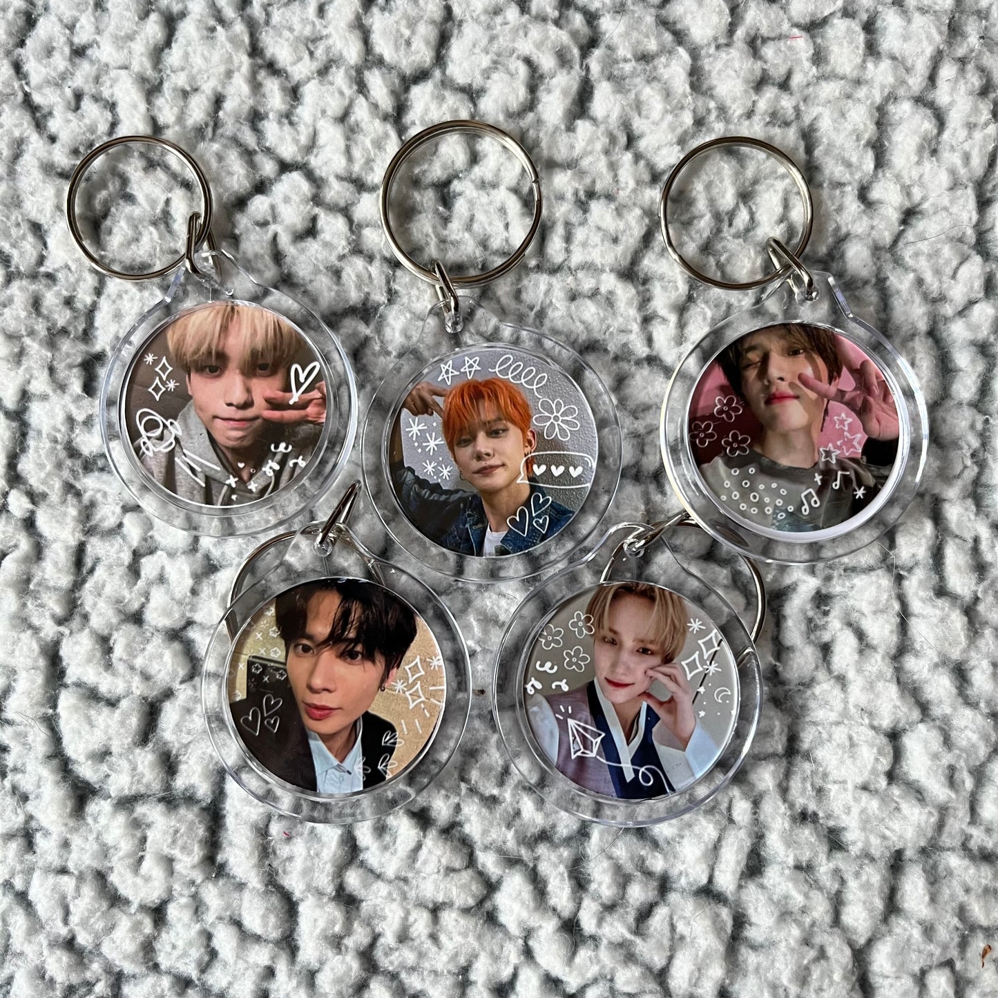 TXT Double-Sided Circle Keychain