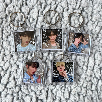 TXT Double-Sided Square Keychain