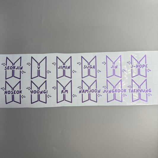 BTS Logo Member Lightstick Decal