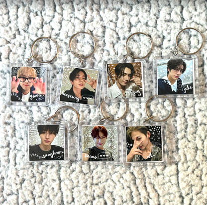 Enhypen Double-Sided Square Keychain