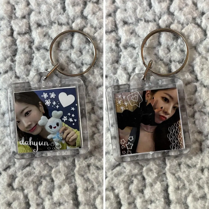 Twice Lovely Square Keychains