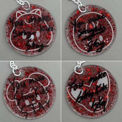 Stray Kids SKZ SKZOO and Handwriting Resin Glitter Keychain
