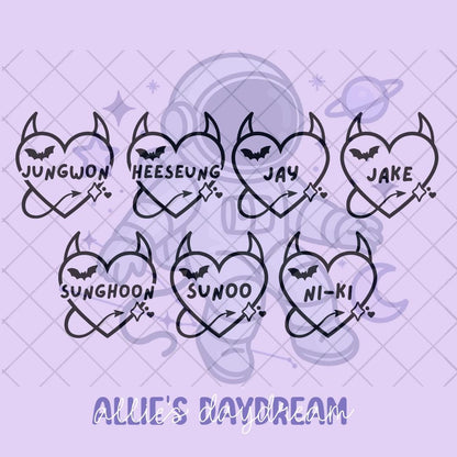 Enhypen Member Lightstick Engenebong Decal Hearts and Horns