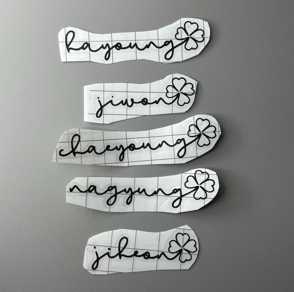 fromis_9 Kpop Lightstick Member Decal