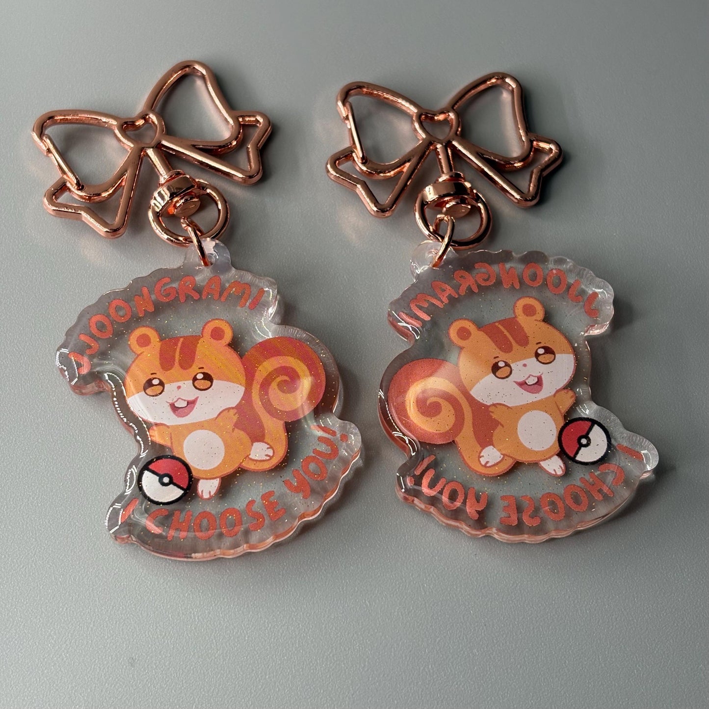 Ateez Aniteez Pokemon Inspired Glitter Epoxy Keychains
