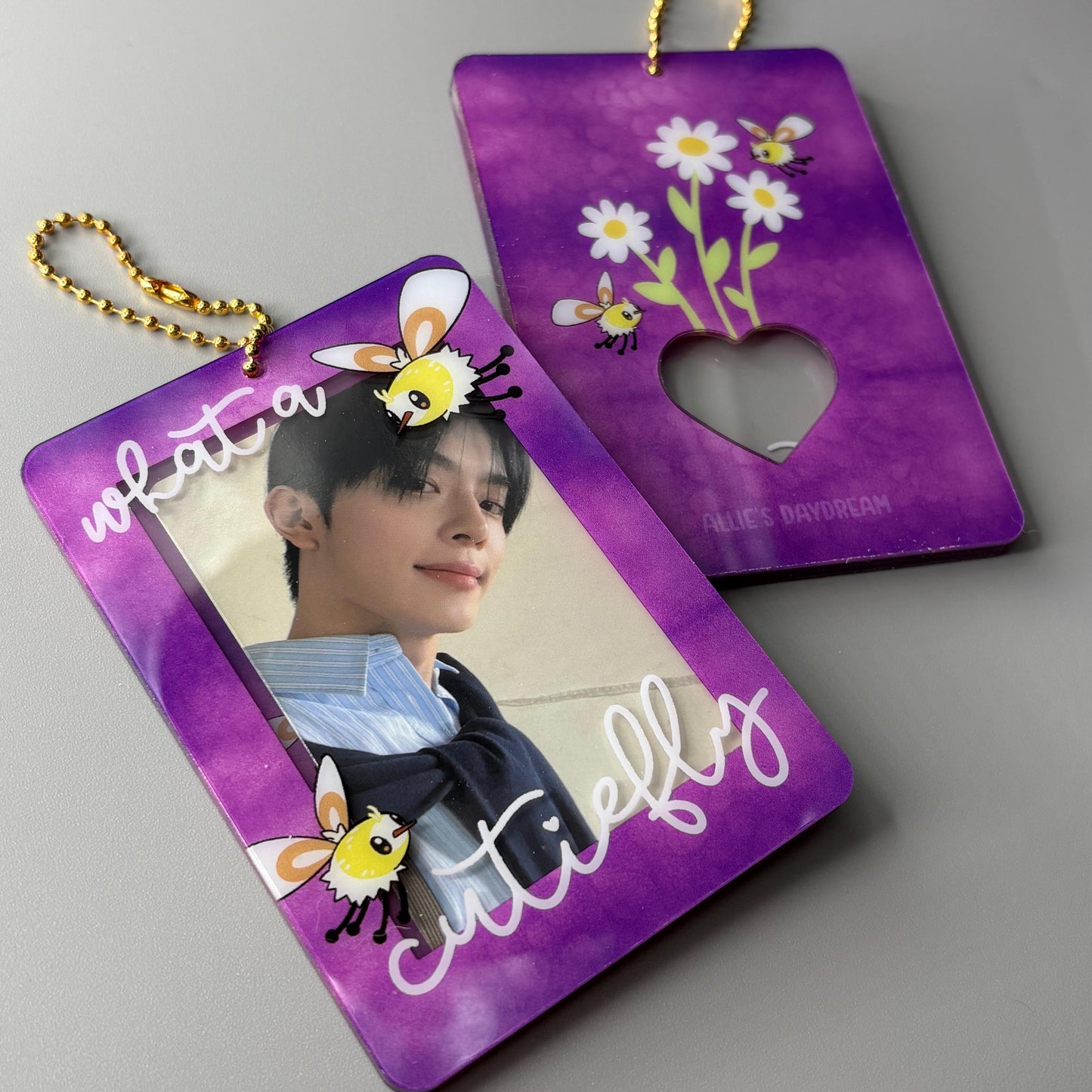 Pokemon What a Cutiefly Funny Cute Kpop Photocard Holder Keychain