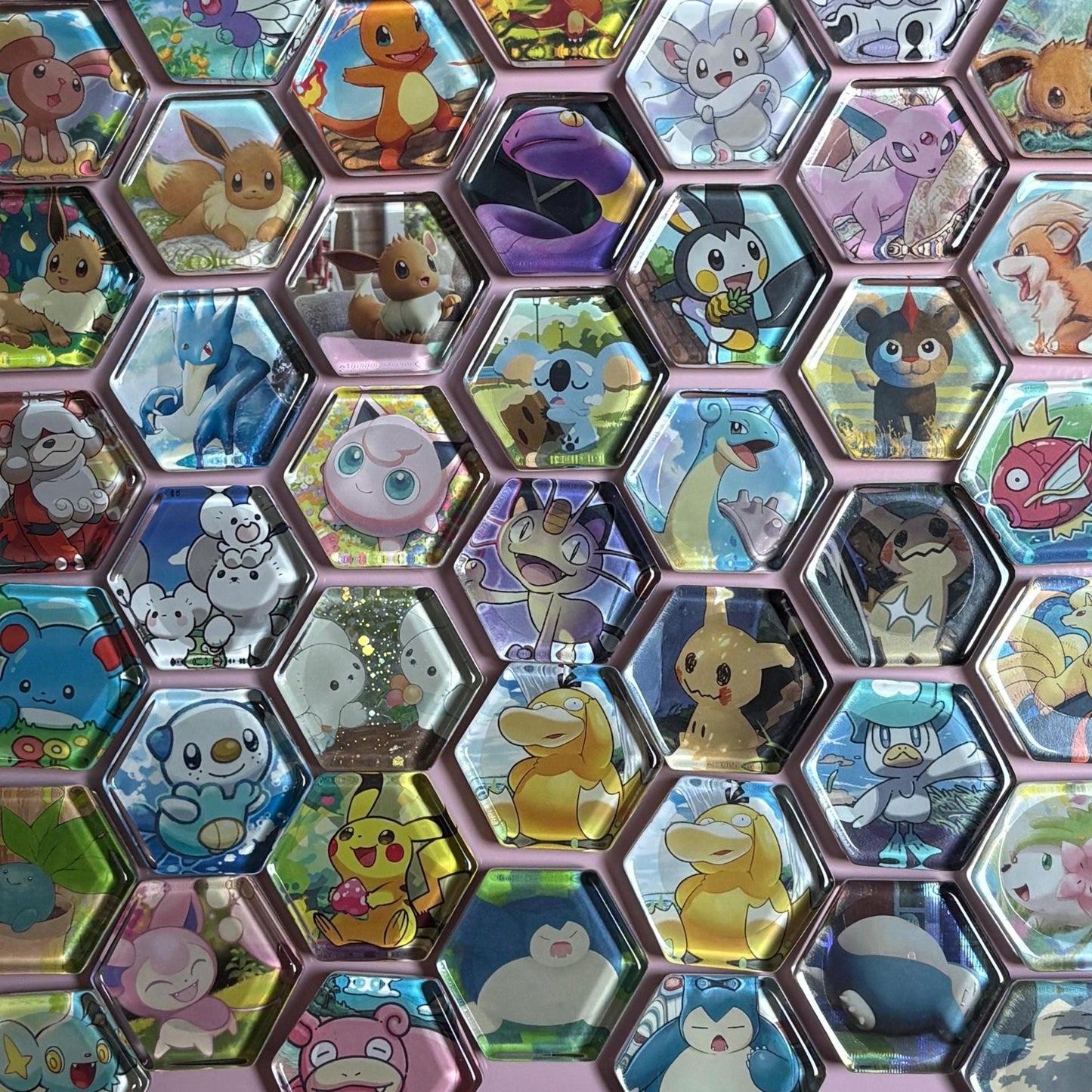 Upcycled Pokemon TCG Trading Card Evolution Refrigerator Magnets