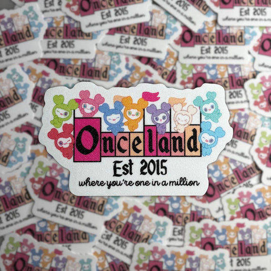 Onceland Twice Once Lovelys Fandom Kpop Sand Glitter Frosted Sticker