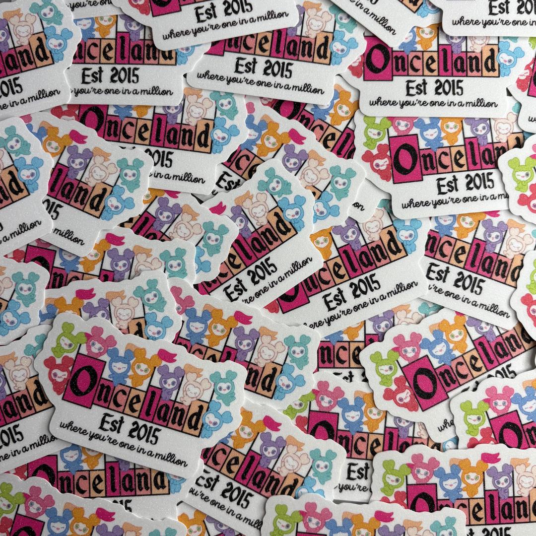 Onceland Twice Once Lovelys Fandom Kpop Sand Glitter Frosted Sticker