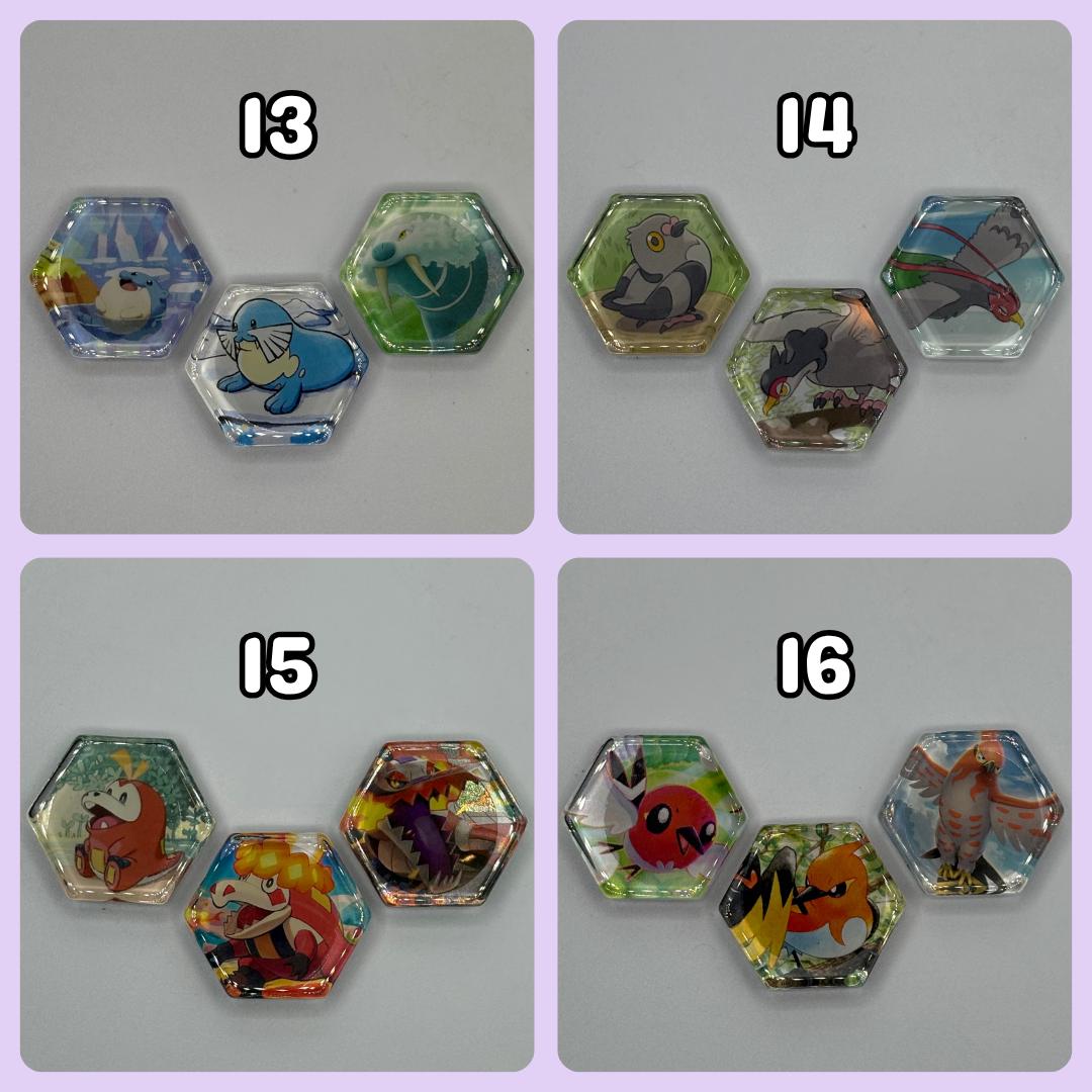 Upcycled Pokemon TCG Trading Card Evolution Refrigerator Magnets