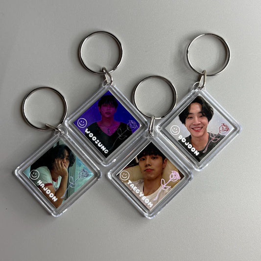 The Rose Double Sided Photo Keychains