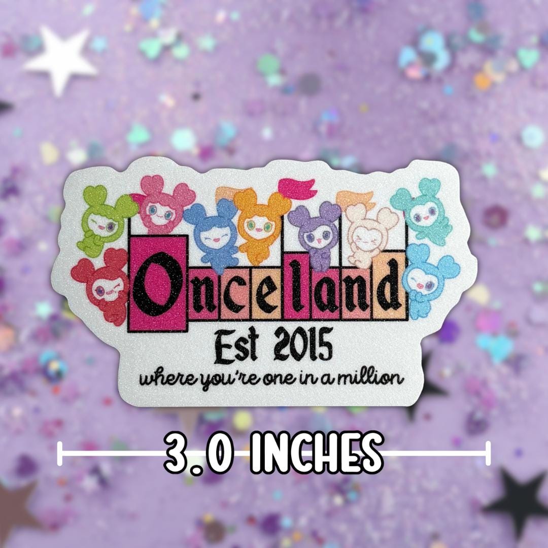 Onceland Twice Once Lovelys Fandom Kpop Sand Glitter Frosted Sticker