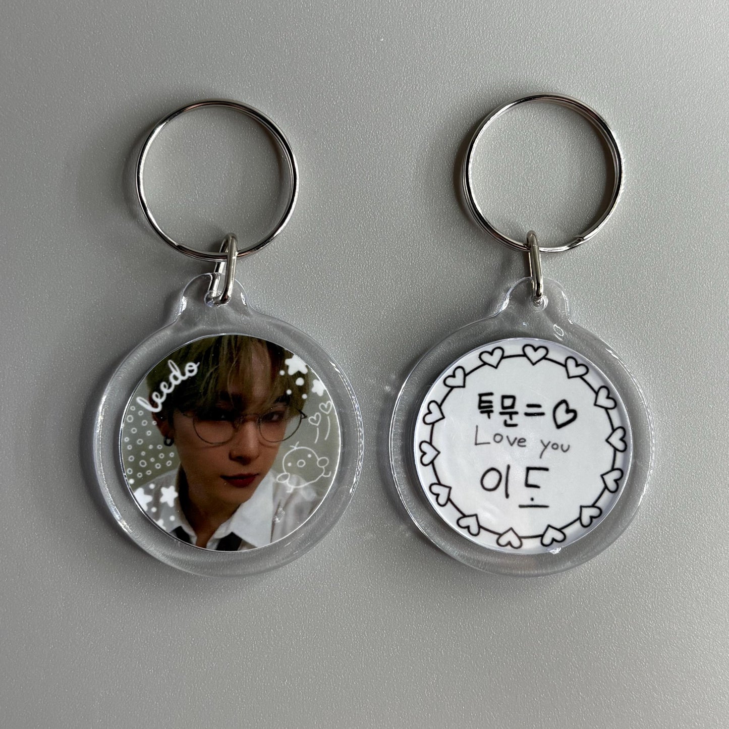 Oneus Double Sided Circle Keychain