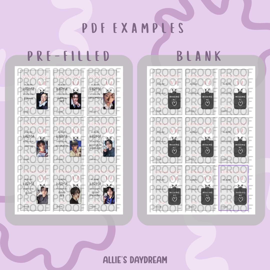 Stray Kids Lee Know Leebit SKZOO Photocard Placeholder With Photocard Preview (Digital Download PDFs)