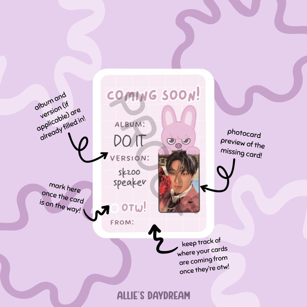 Stray Kids Changbin Dwaekki SKZOO Photocard Placeholder With Photocard Preview (Digital Download PDFs)