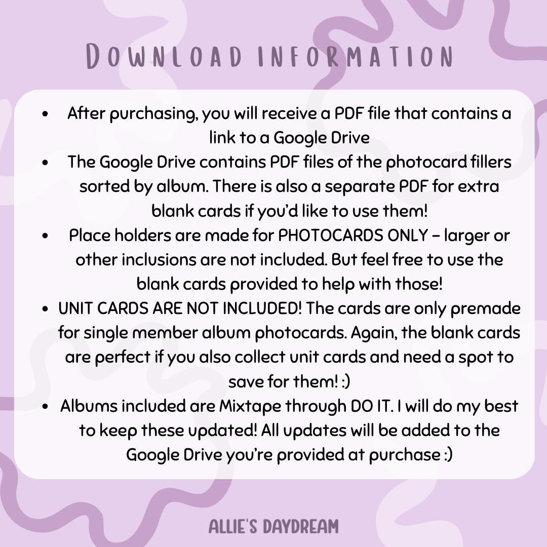Stray Kids Jisung Han Quokka SKZOO Photocard Placeholder With Photocard Preview (Digital Download PDFs)