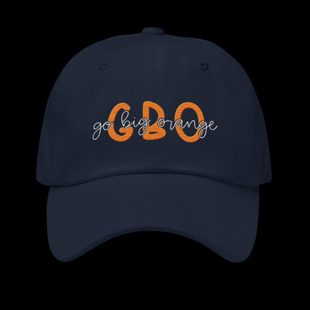 Tennessee Volunteers Vols GBO Go Big Orange Embroidered Baseball Dad Hat