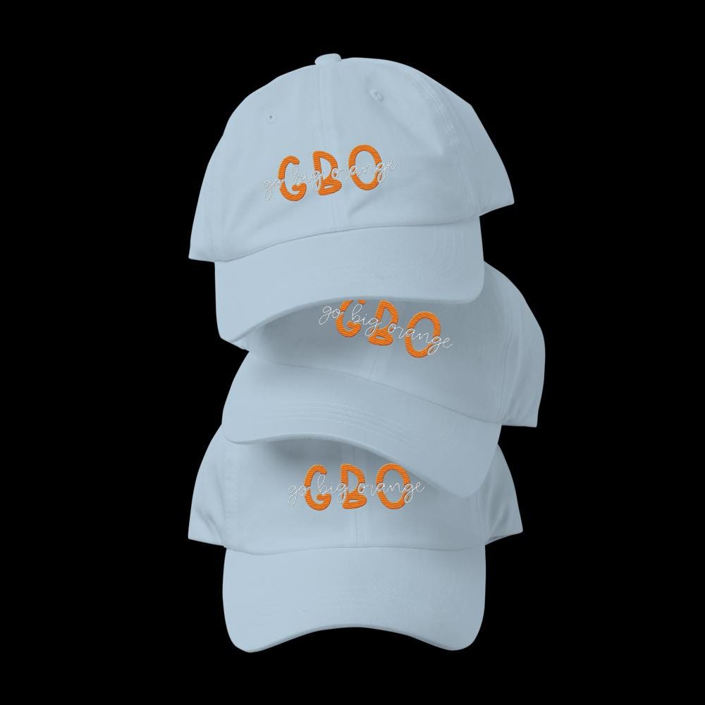 Tennessee Volunteers Vols GBO Go Big Orange Embroidered Baseball Dad Hat