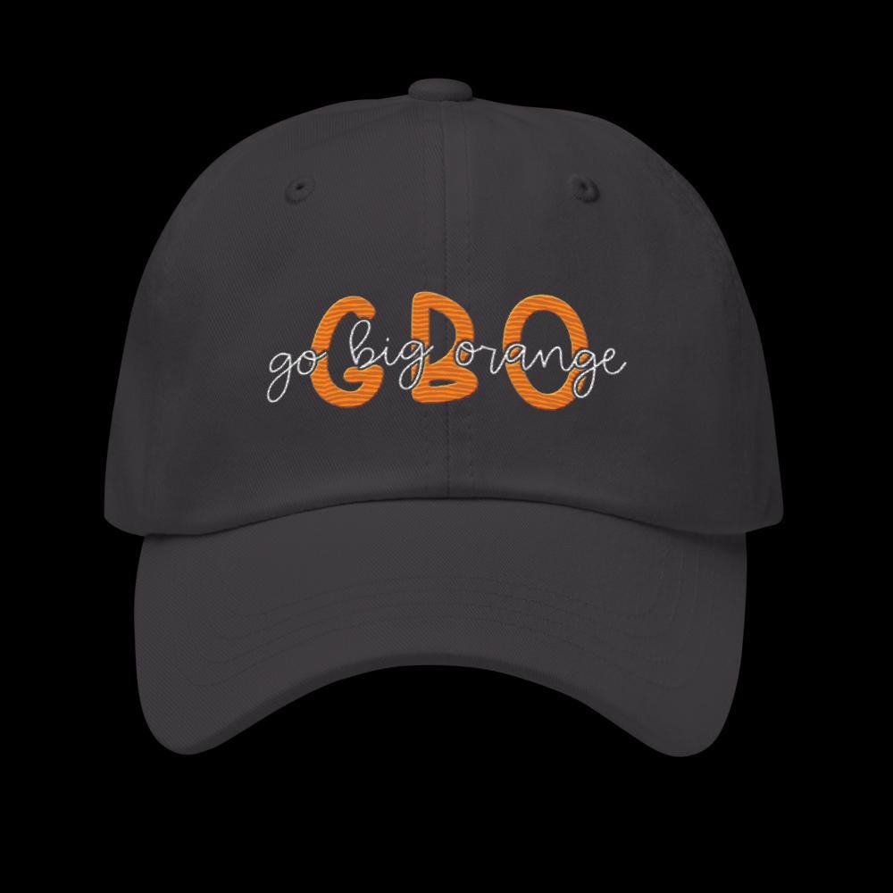 Tennessee Volunteers Vols GBO Go Big Orange Embroidered Baseball Dad Hat