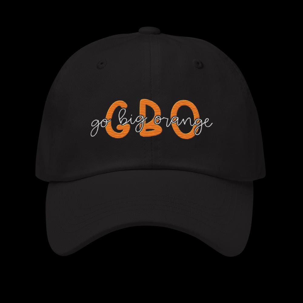 Tennessee Volunteers Vols GBO Go Big Orange Embroidered Baseball Dad Hat