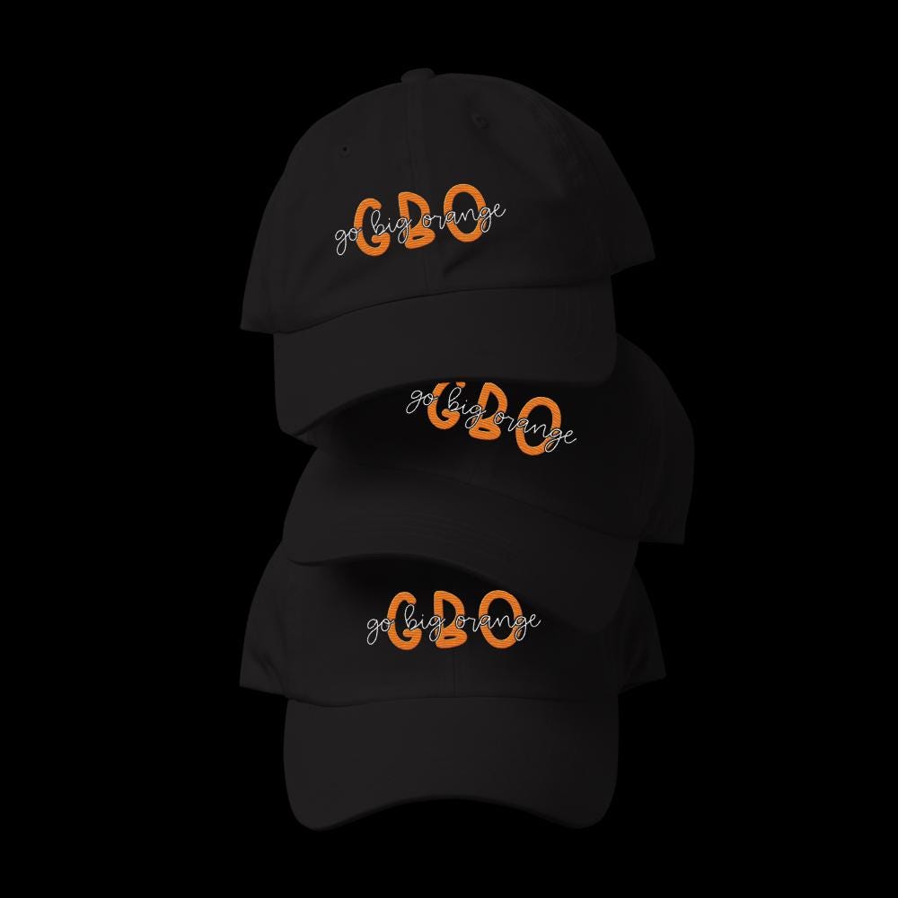 Tennessee Volunteers Vols GBO Go Big Orange Embroidered Baseball Dad Hat