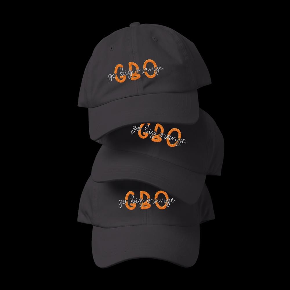 Tennessee Volunteers Vols GBO Go Big Orange Embroidered Baseball Dad Hat