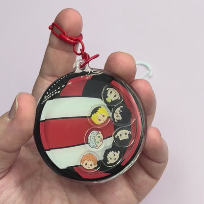 Haikyuu Nekoma Starting Lineup Shaker Keychain
