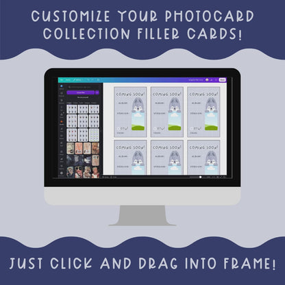 Stray Kids Photocard Collection Filler Card Canva Customizable Template