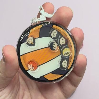 Haikyuu Karasuno Starting Lineup Shaker Keychain