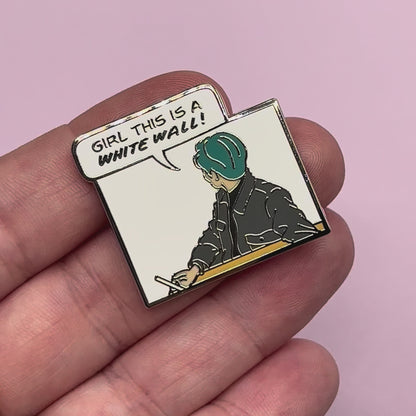 P1Harmony Keeho "Girl This is a White Wall" Enamel Pin
