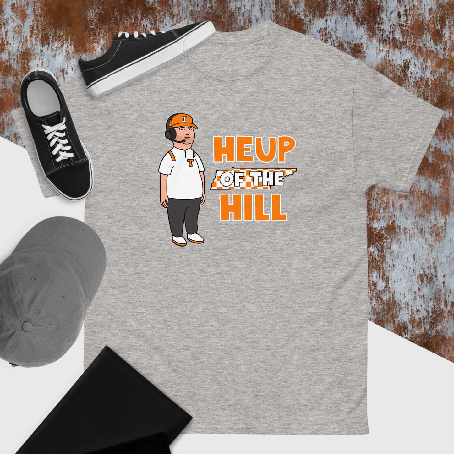Tennessee Volunteers Football Coach Parody Cartoon Gildan T-Shirt